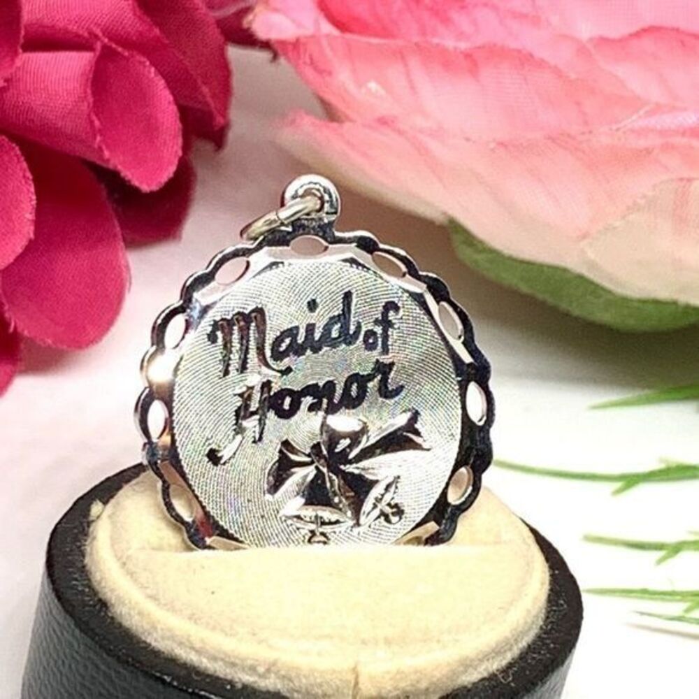 VINTAGE⚜️MAID OF HONOR Sterling 925 Charm/Pendant